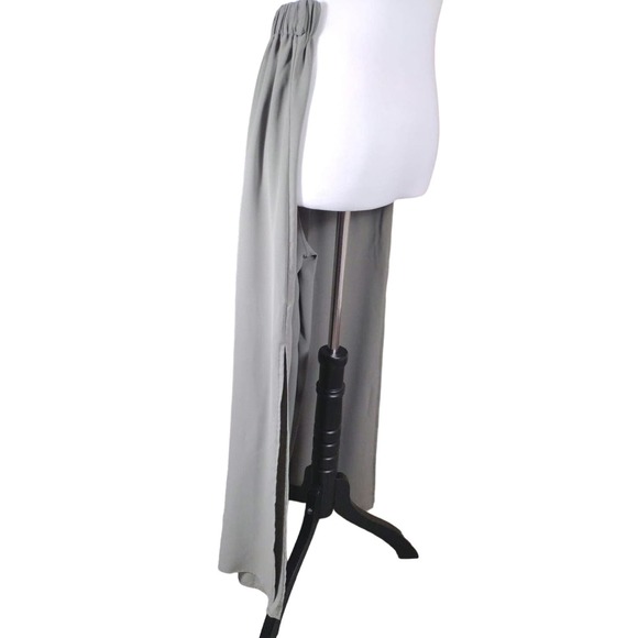 💸$10 Shein Wide Leg Women's Size Large Pull On Pants Light Sage Side Slit - Picture 5 of 5